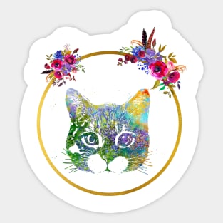 Peeking cat Sticker